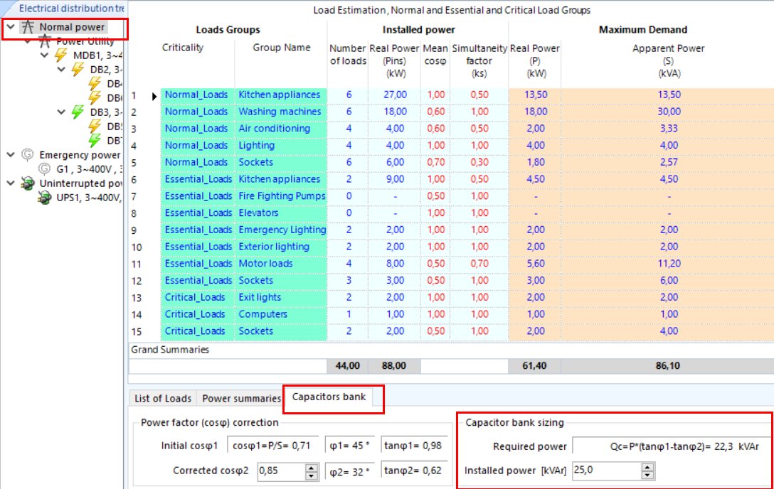 Capacitor Bank sizing